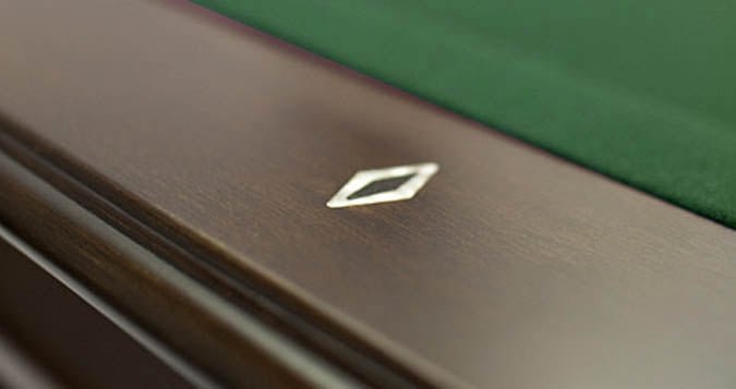 Majestic Frontenac Walnut Finish 8' Slate Pool Table - White Billiards