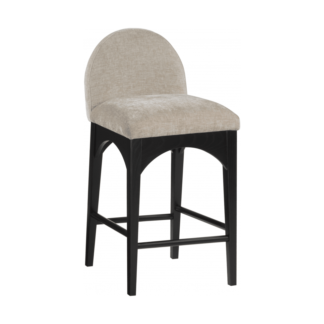 Waldorf Chenille Fabric Counter Stools - White Billiards