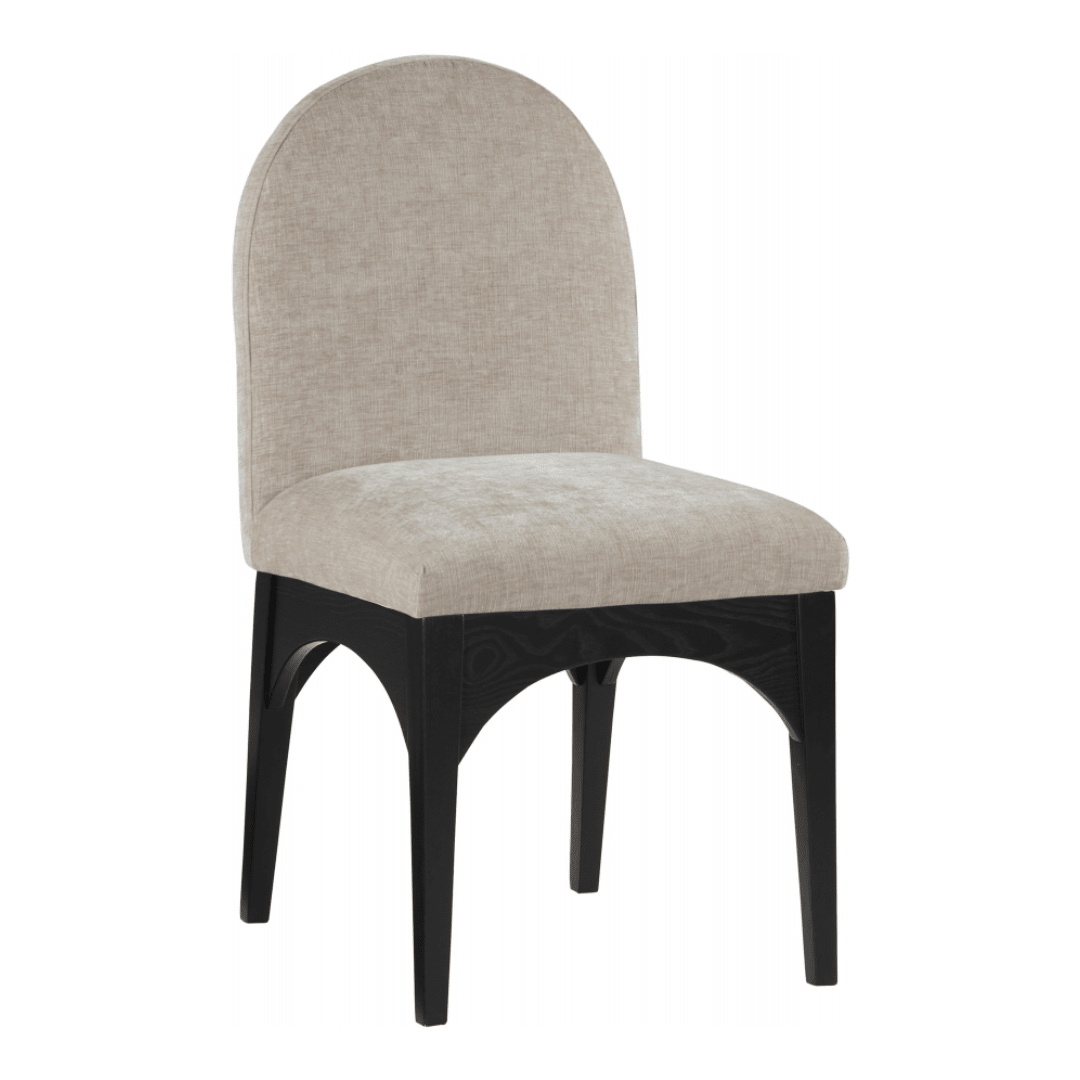 Waldorf Chenille Fabric Dining SIde Chair - White Billiards