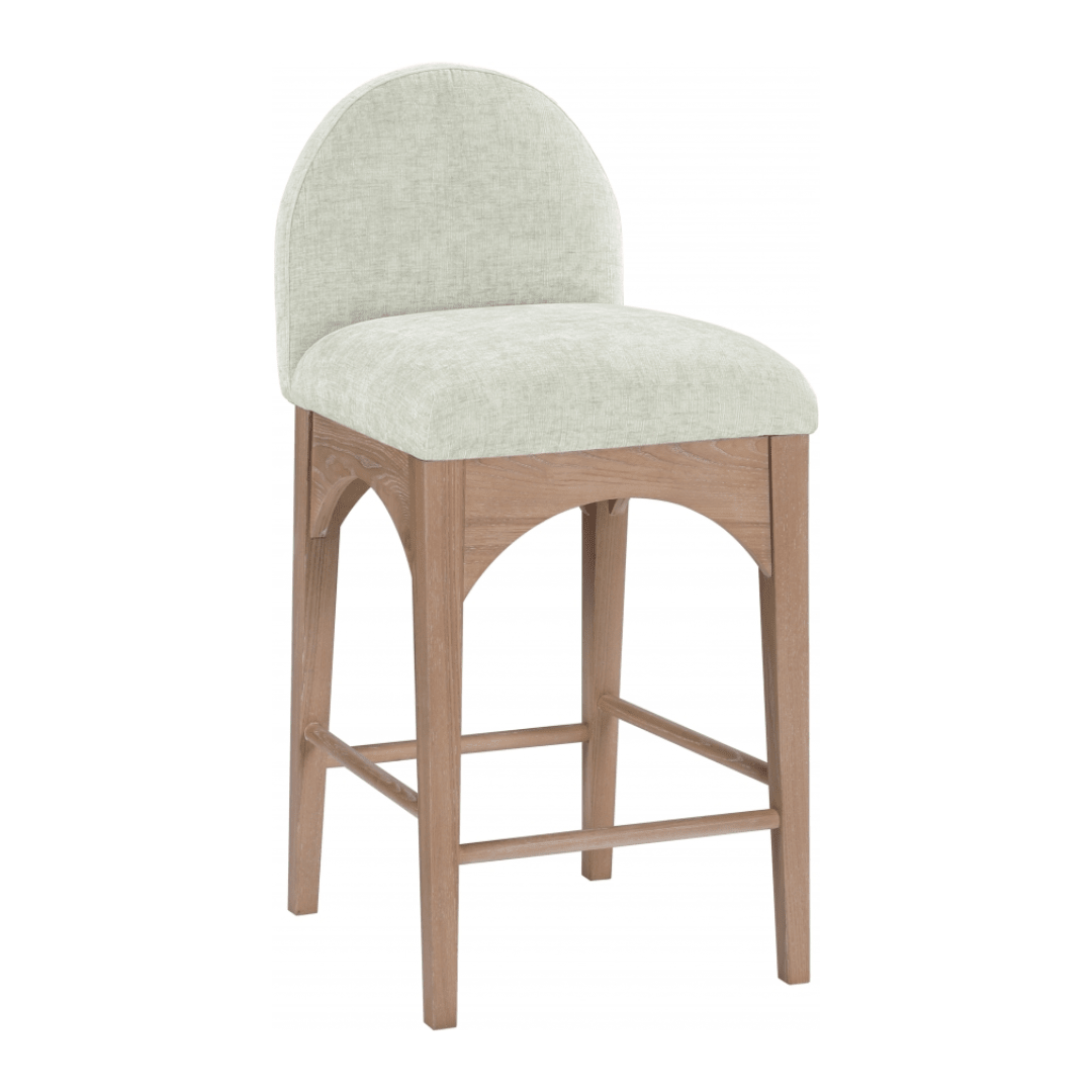 Waldorf Chenille Fabric Counter Stools - White Billiards