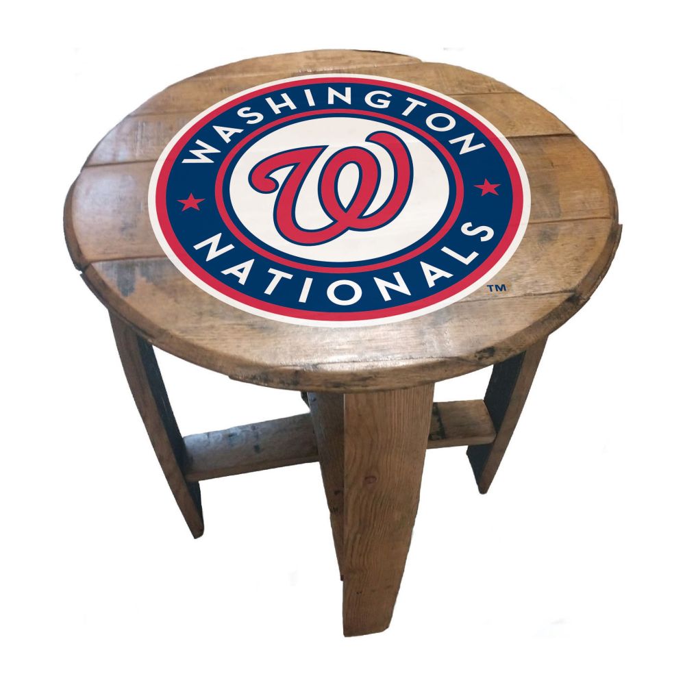 Imperial International MLB Oak Barrel Table - White Billiards
