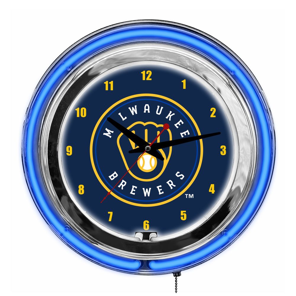 Imperial International MLB 14" Neon Clock - White Billiards