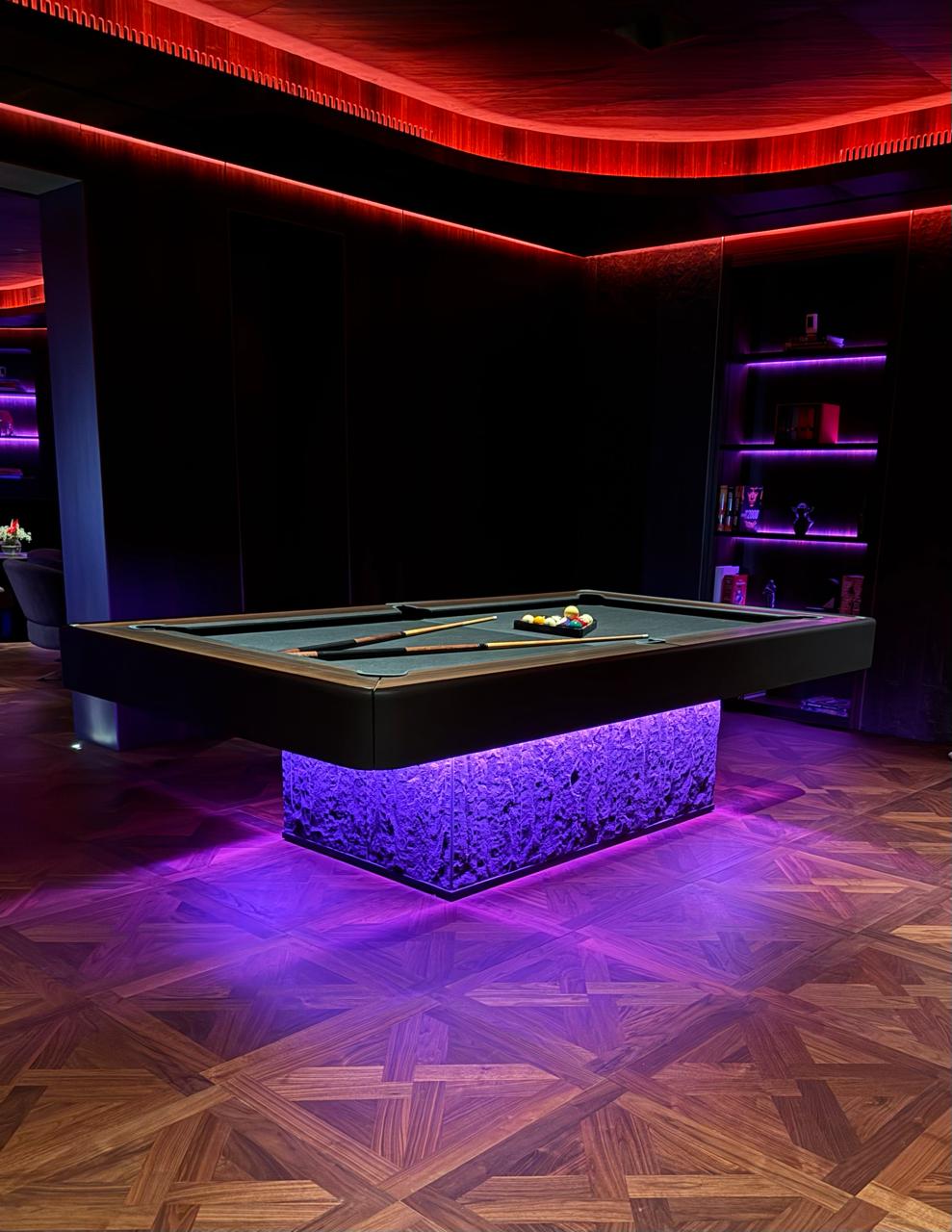Velar Pool Table - Side View - Modern Luxury Billiard Table