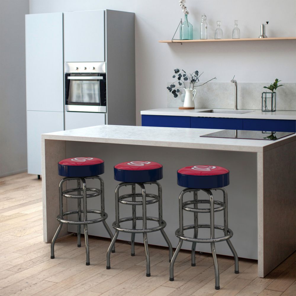 Imperial MLB Chrome Bar Stool - White Billiards