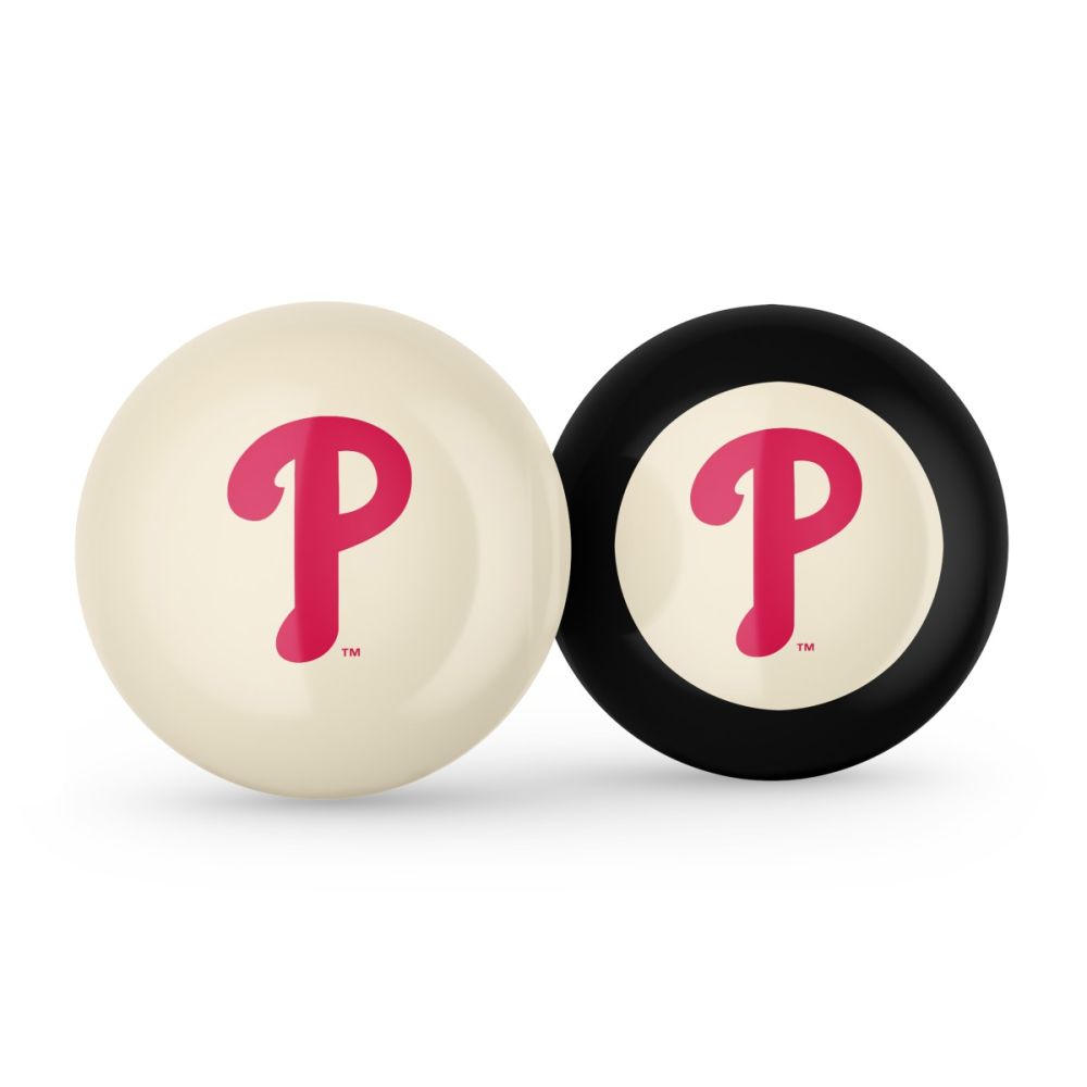 Imperial International MLB Logo Cue Ball & 8 Ball - White Billiards