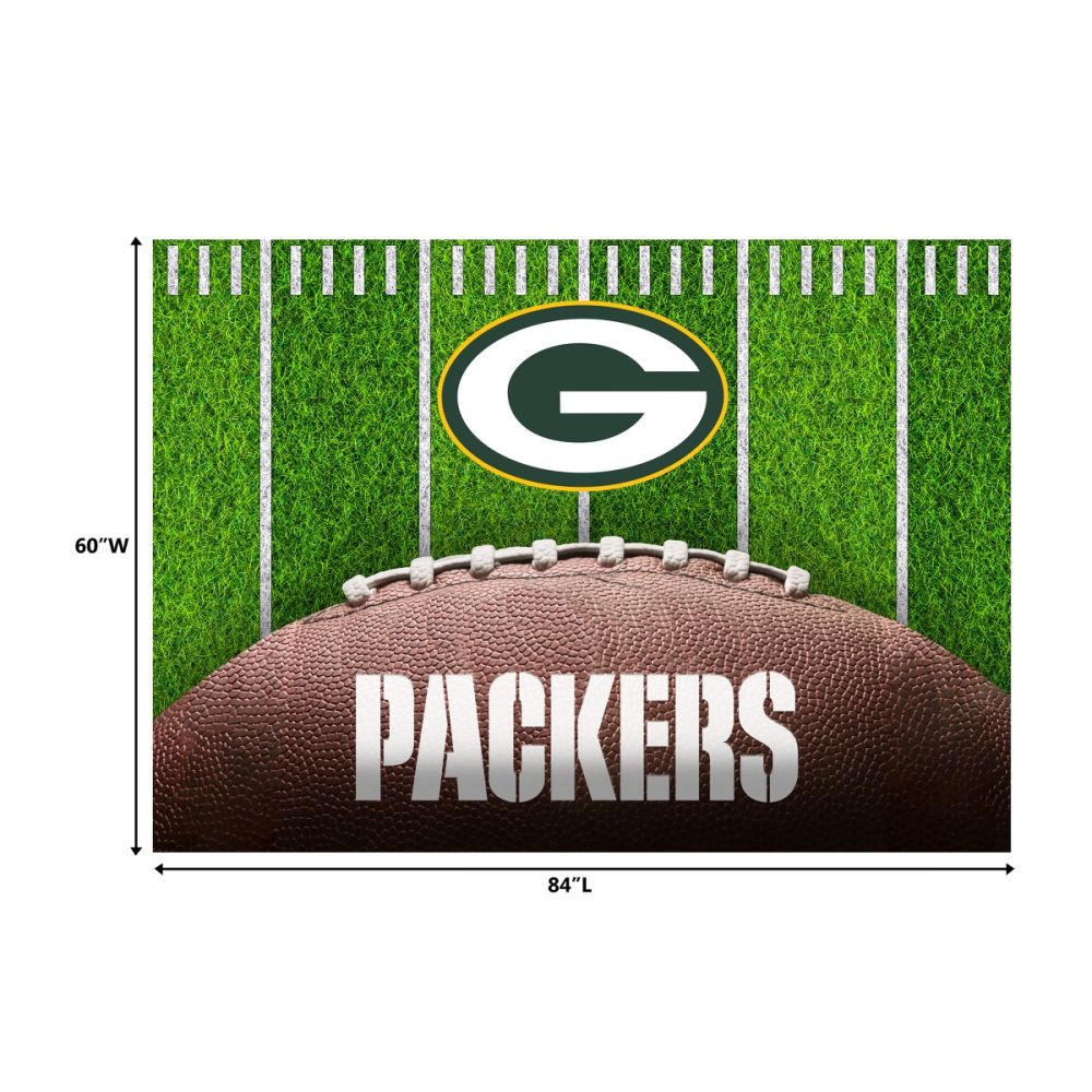 Imperial NFL 5X7 Football Field Washable Area Rug - White Billiards