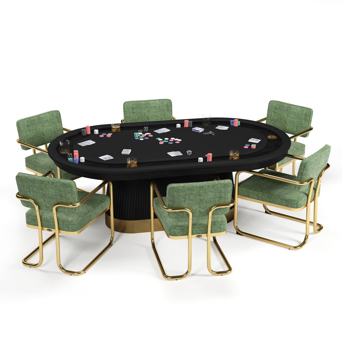 Prohibition Series Texas Hold'em Table - White Billiards