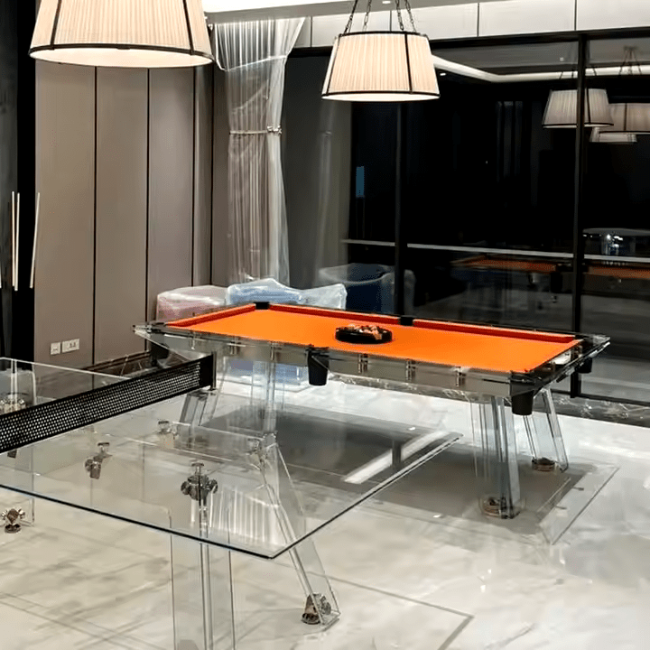The Skylar Modern Slate Glass Luxury Pool Table By White Billiards - White Billiards