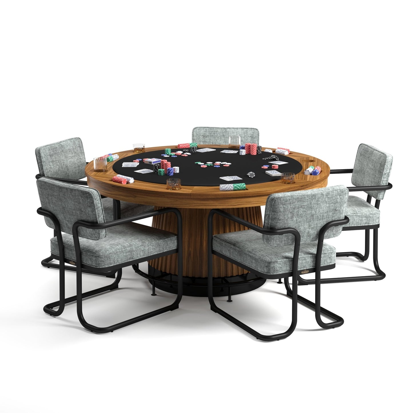 Prohibition Series 60" Poker Table - White Billiards