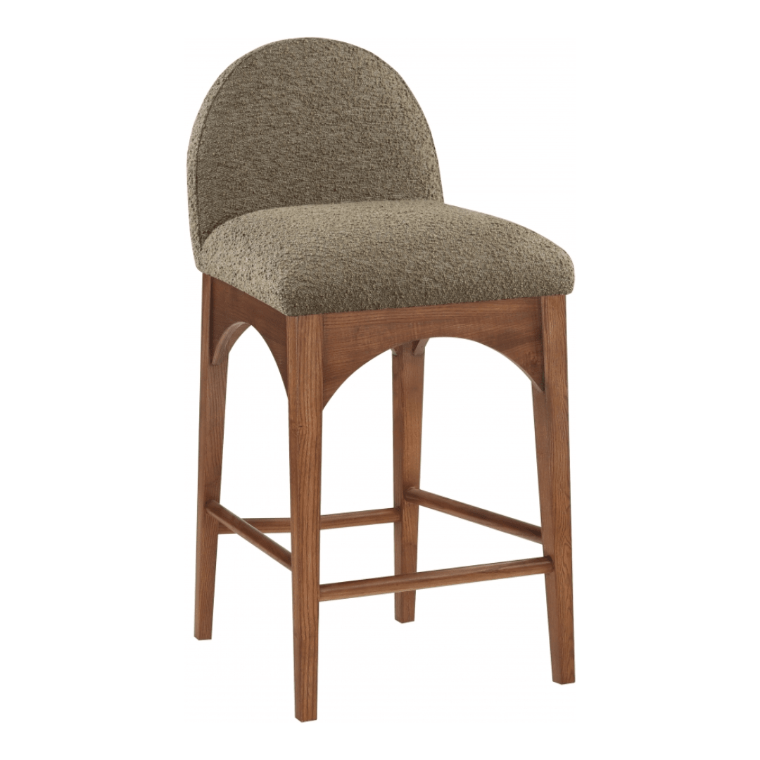 Waldorf Boucle Fabric Counter Stools - White Billiards