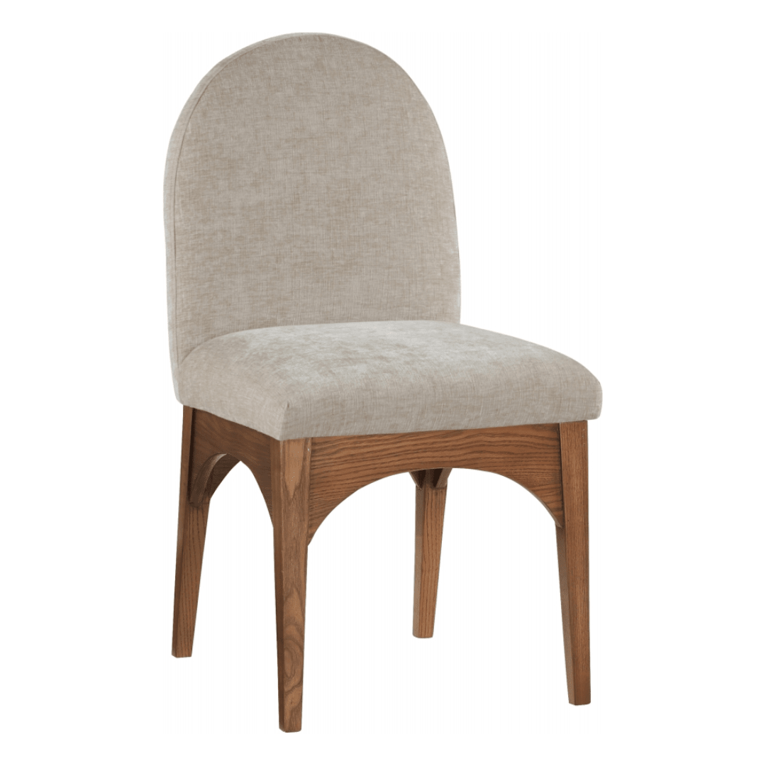 Waldorf Chenille Fabric Dining SIde Chair - White Billiards