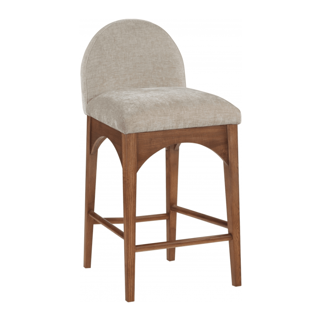 Waldorf Chenille Fabric Counter Stools - White Billiards