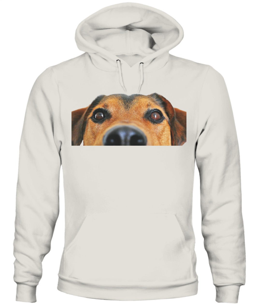 Premium Airlume Blend Dog - Face Hoodie - White Billiards