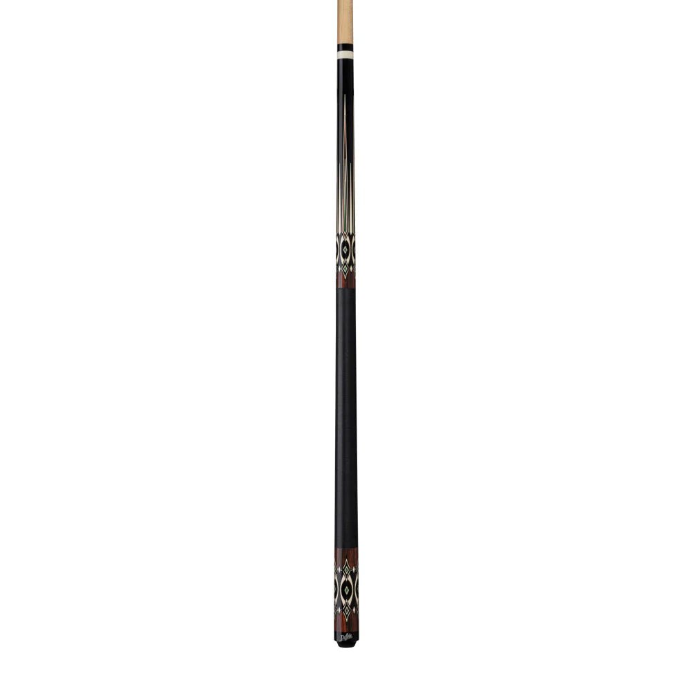 Dufferin Black and Cocobolo Cue with Black Linen Wrap - White Billiards
