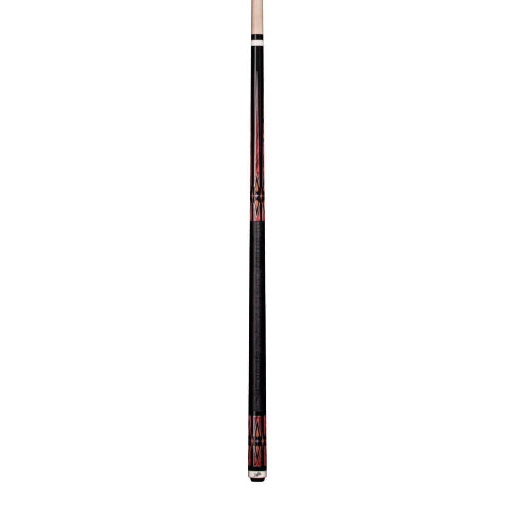 Dufferin Black & Cocobolo Cue with Embossed Leather Wrap - White Billiards