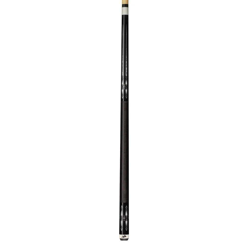 Dufferin Black & White Cue with Black Linen Wrap - White Billiards