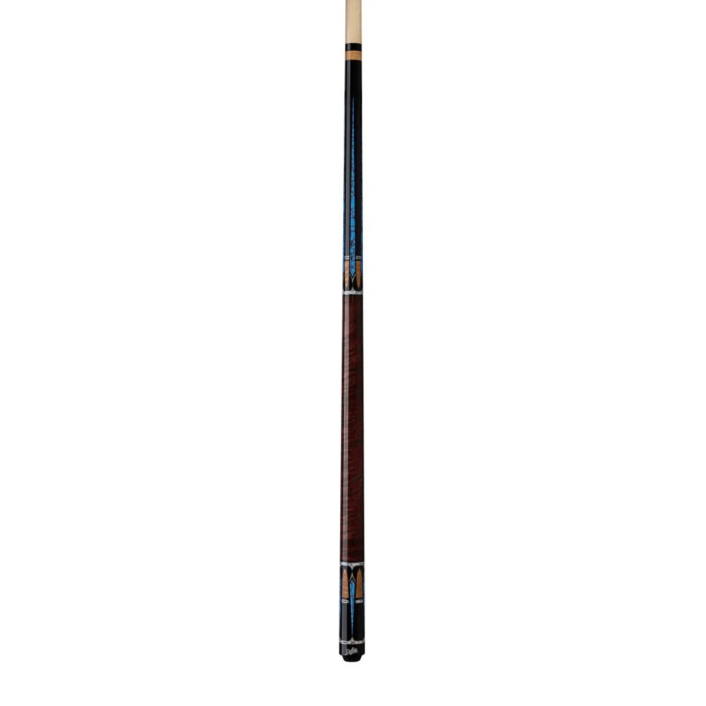 Dufferin Coffee Stain Curly & Blue Recon Wrapless Cue - White Billiards
