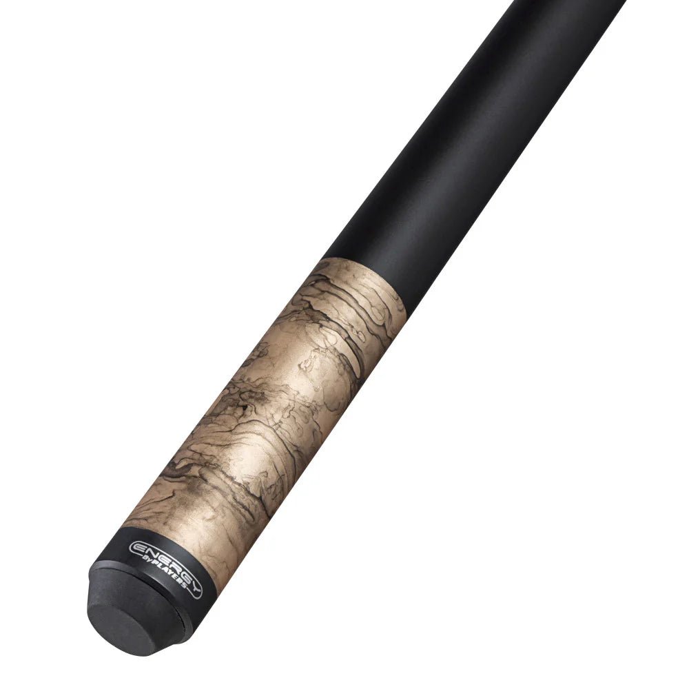 Energy by Players Matte Champagne Smoke Wrapless Cue - White Billiards