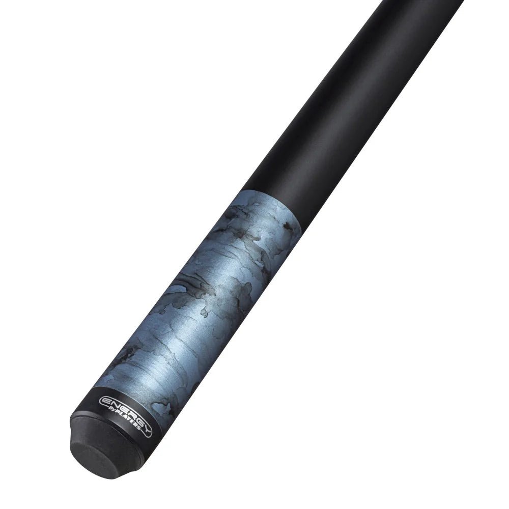 Energy by Players Matte Teal Smoke Wrapless Cue - White Billiards