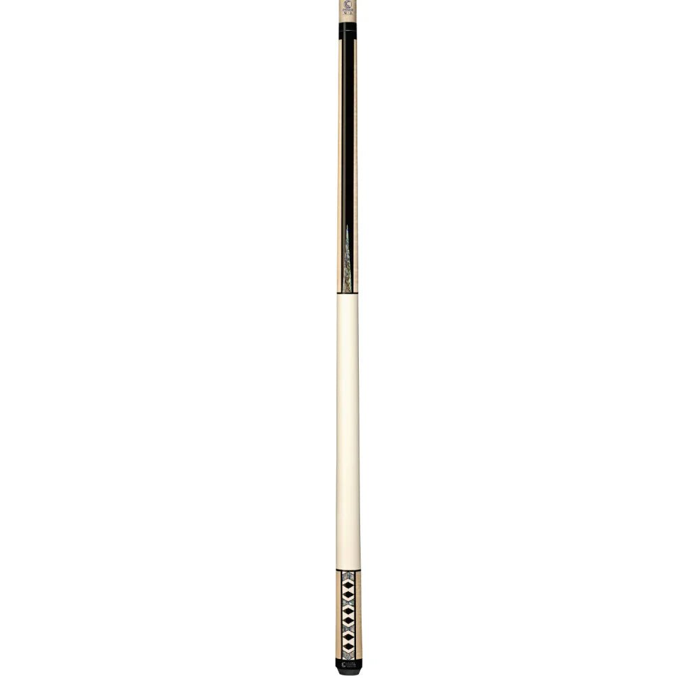 Lucasi Custom Carom Premium Ivory Birdseye Maple With Abalone Wrapless Cue - White Billiards