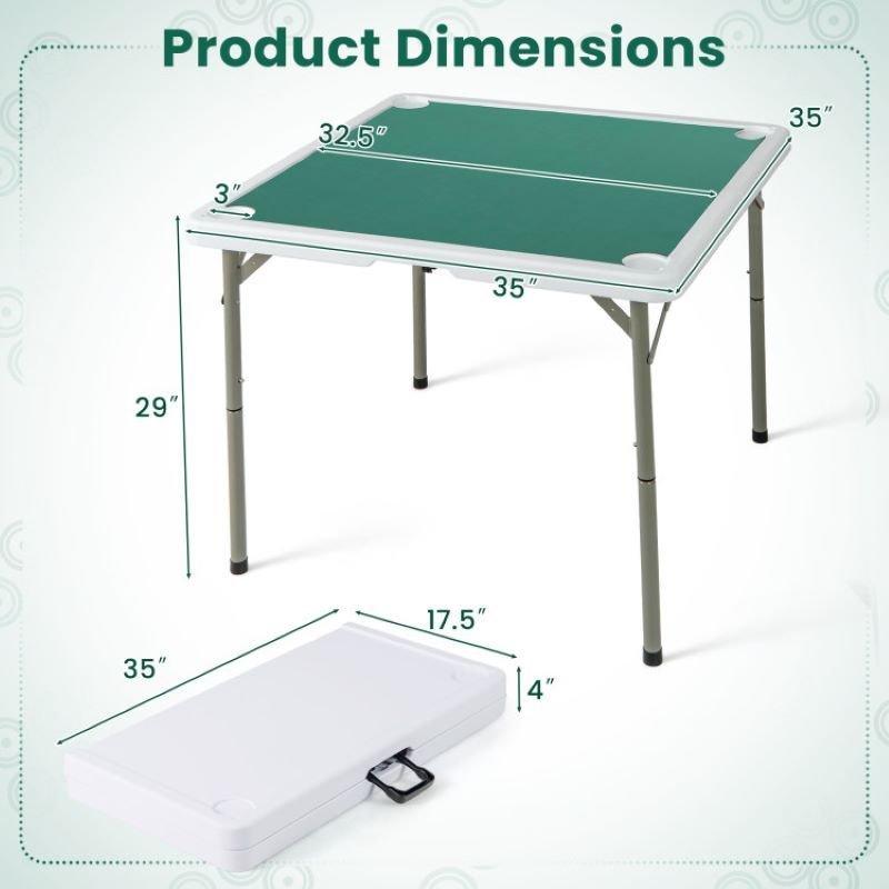 White Billiards Mahjong Table with Cup Holders for Game Room - White Billiards
