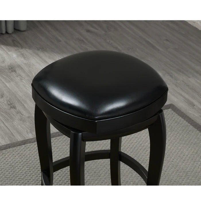 MADRID STOOL 30" - BLACK/BLACK - White Billiards