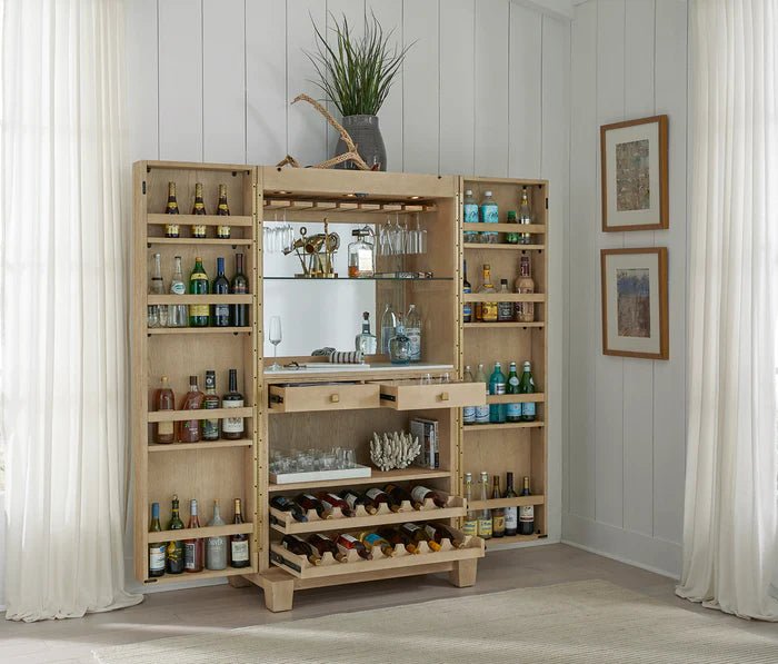 PORT ROYAL WINE & SPIRIT CABINET (WHITE OAK) - White Billiards