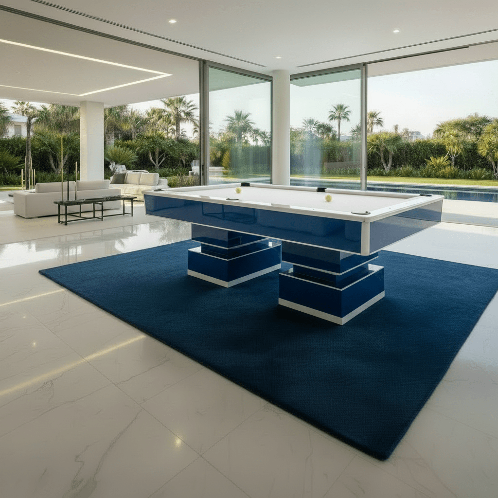 White Billiards Nano Modern Slate Pool Table - White Billiards