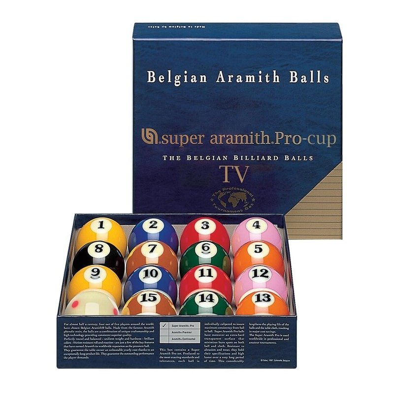 SATS Super Aramith® Pro Ball Set TV Edition - White Billiards