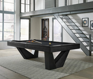American Heritage Annex Modern Slate 8' Pool Table - Black Ash