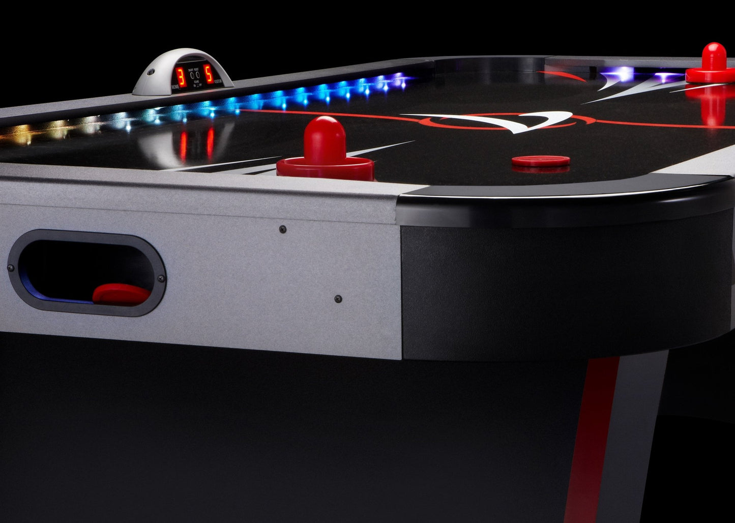Fat Cat Volt LED Illuminated Air Hockey Table - White Billiards