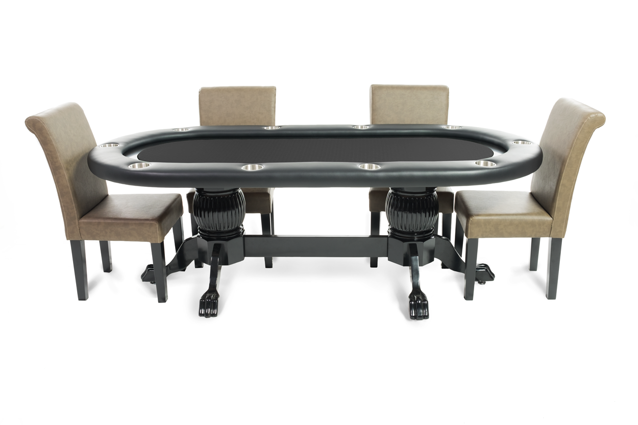 BBO Poker Elite Mahogany Poker Table with Black Racetrack