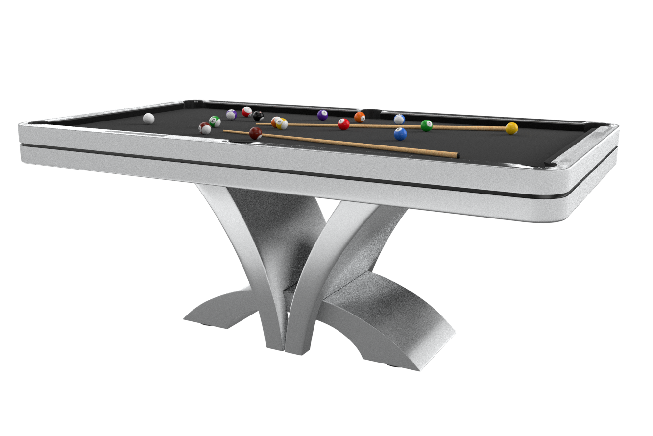 The Aliya Modern Slate Pool Table By White Billiards