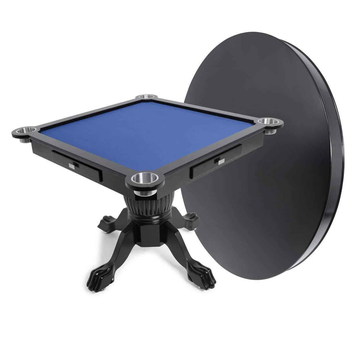 BBO Poker Levity Game Table w/ Round Dining Top - White Billiards