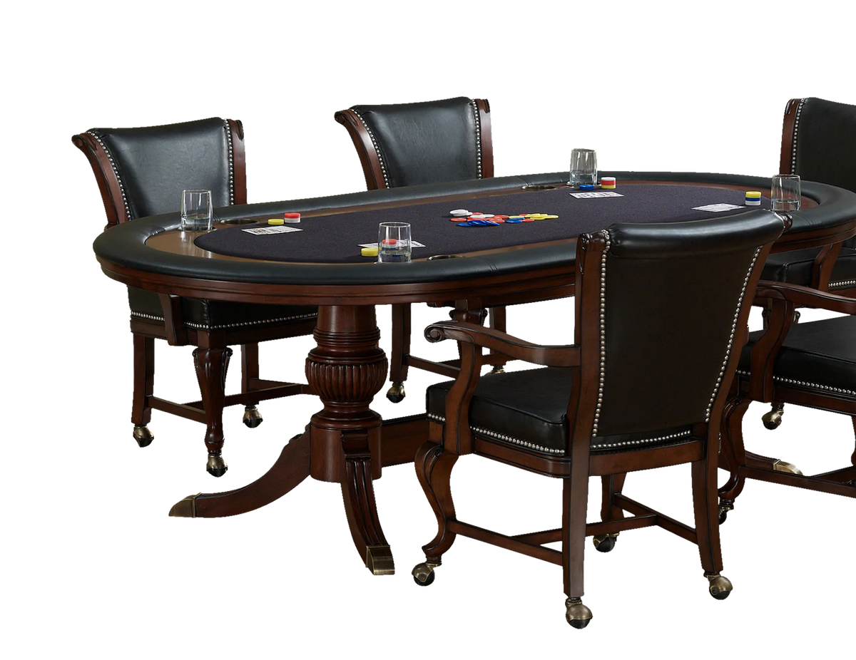 American Heritage Royale Poker Table Set White Billiards