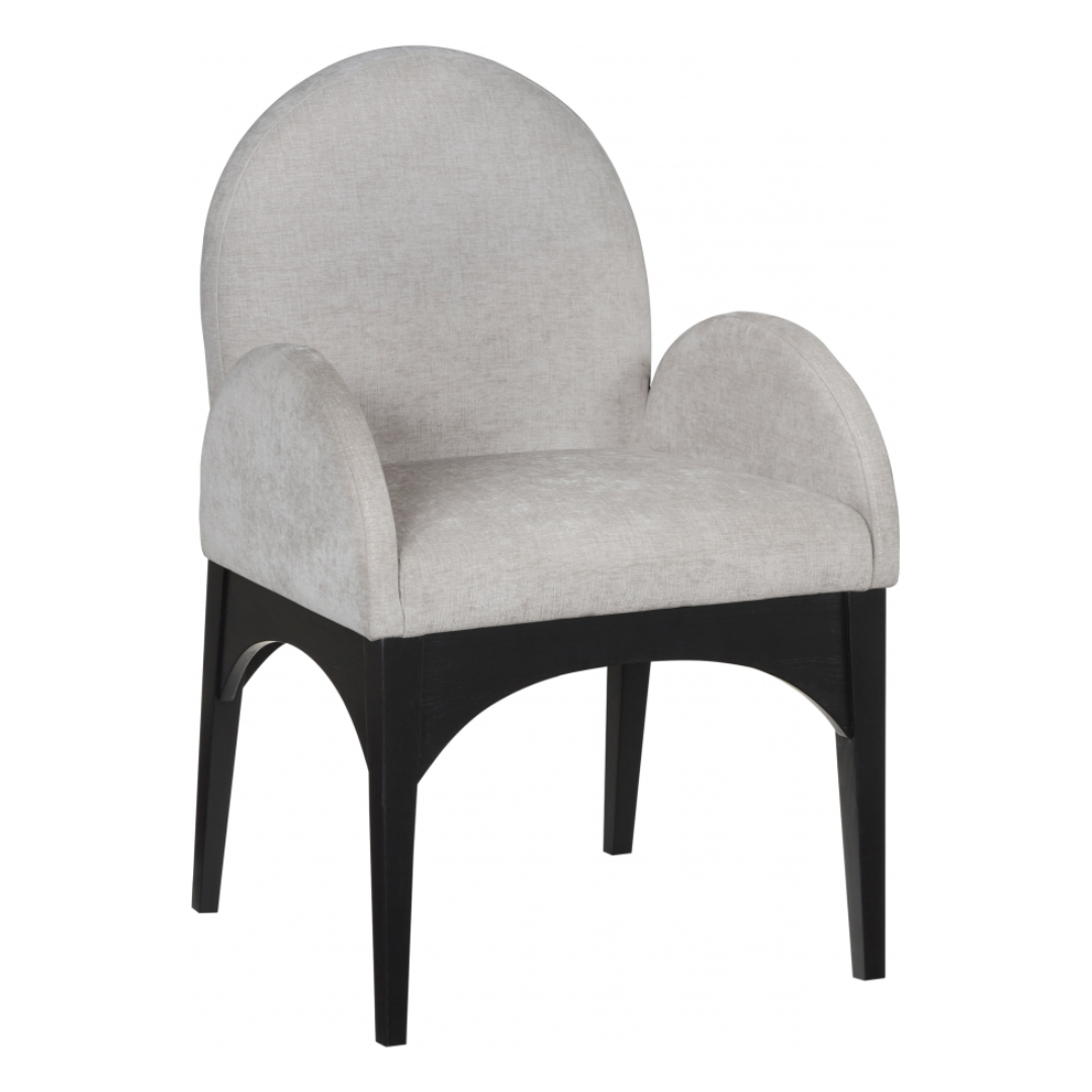 Waldorf Chenille Fabric Dining Arm Chair