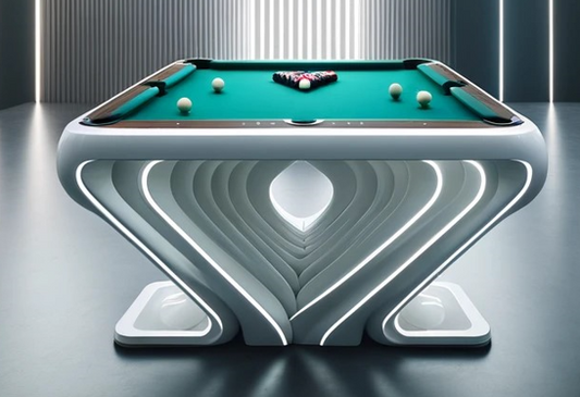 White Billiards Stelva Modern Slate LED Lights Pool Table COMING SOON