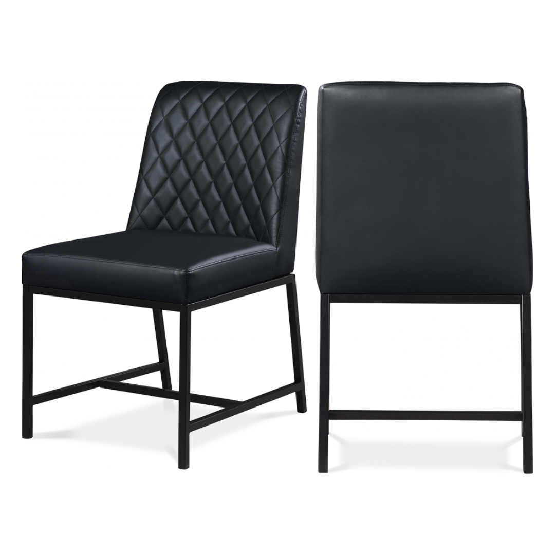 Bryce Black Vegan Leather Dining Chair