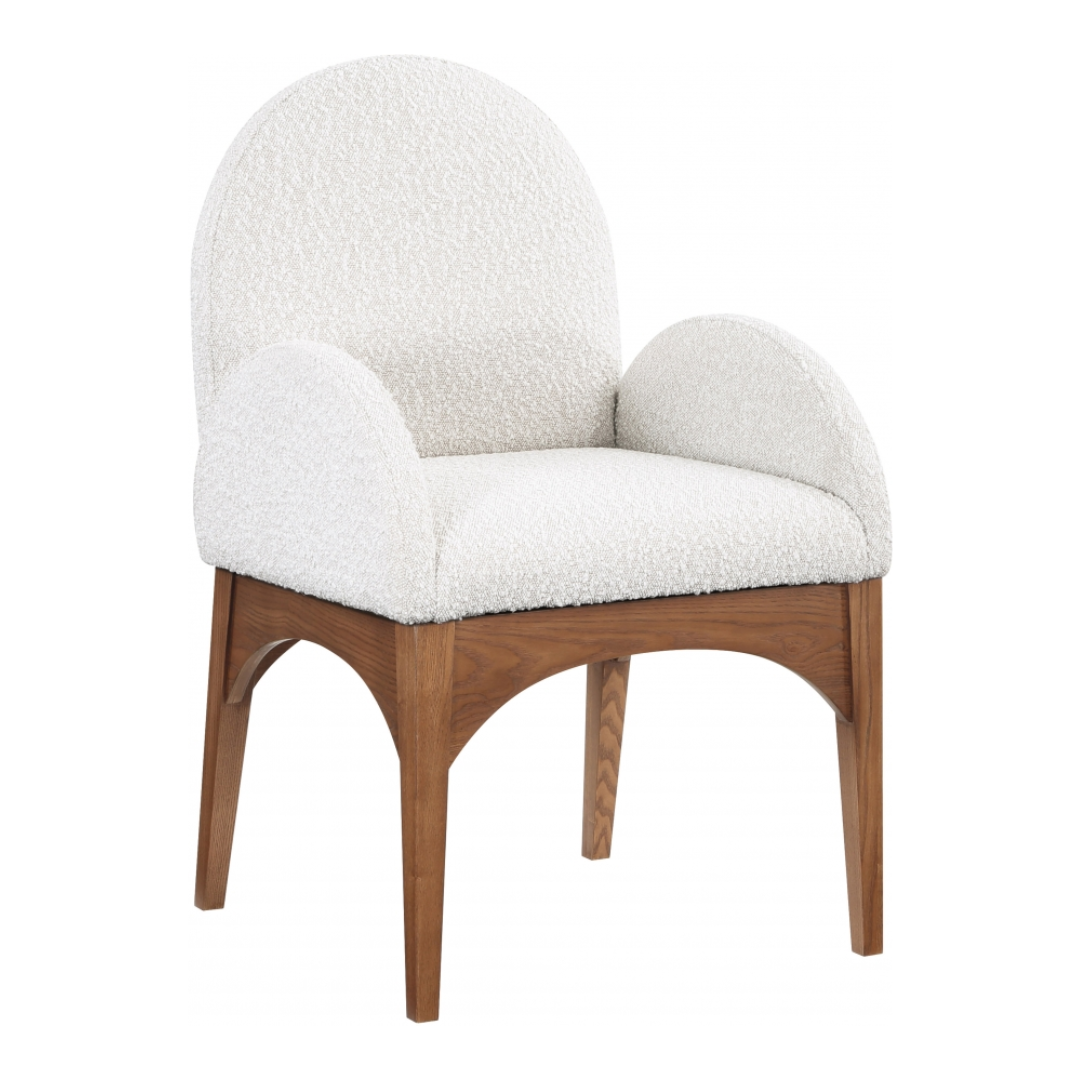 Waldorf Boucle Fabric Dining Arm Chair