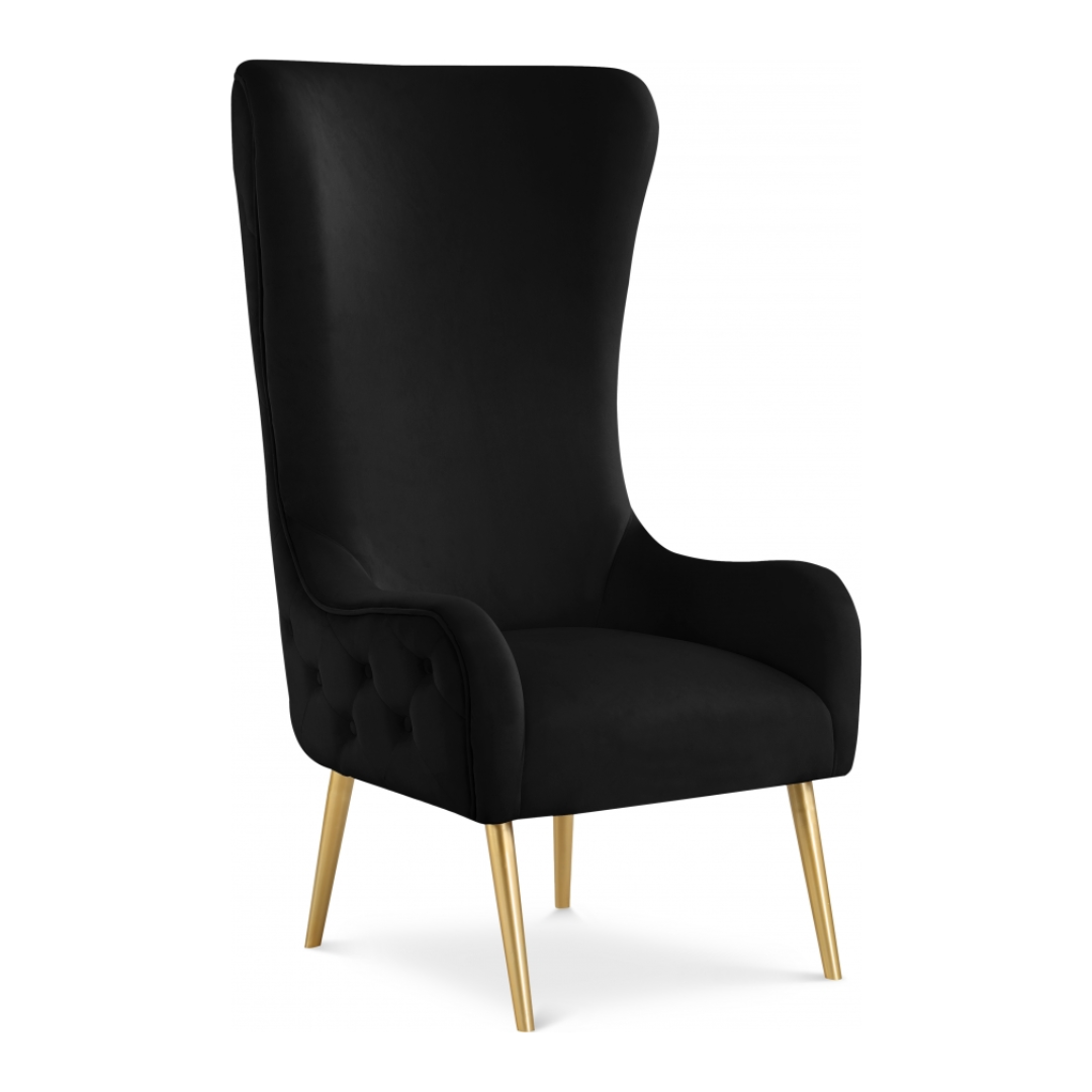 Alexander Black Velvet Accent Chair