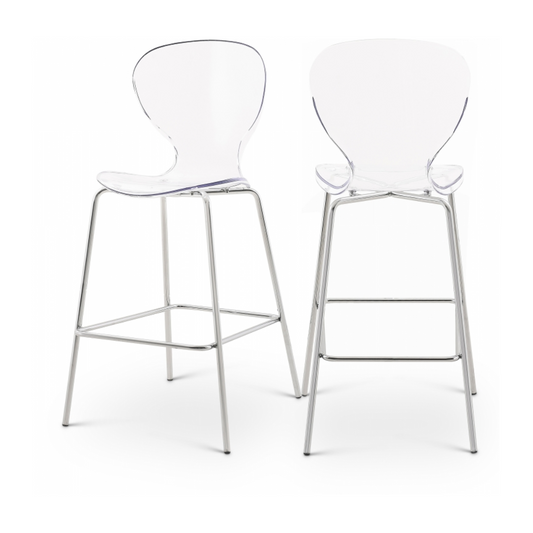 Clarion Chrome Metal Stool