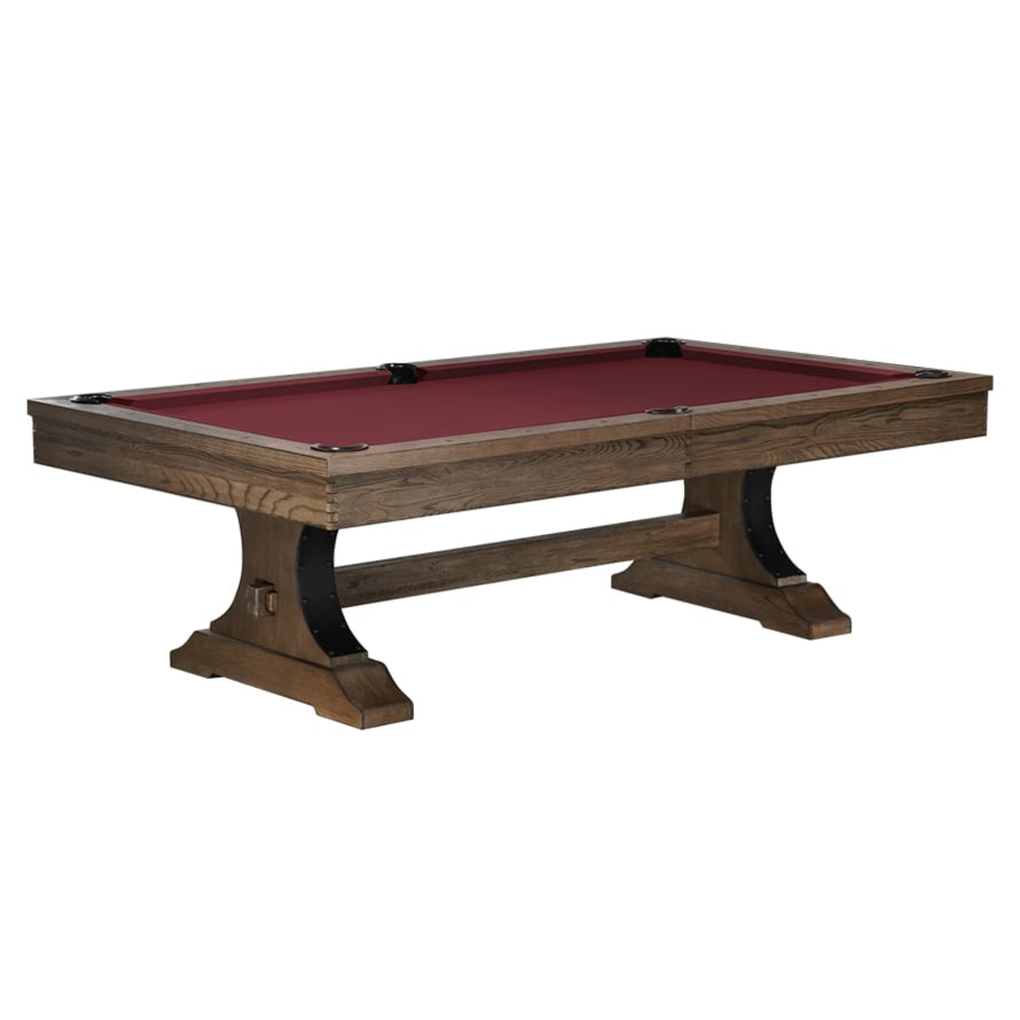 The Viking Rustic Wood Pool Table