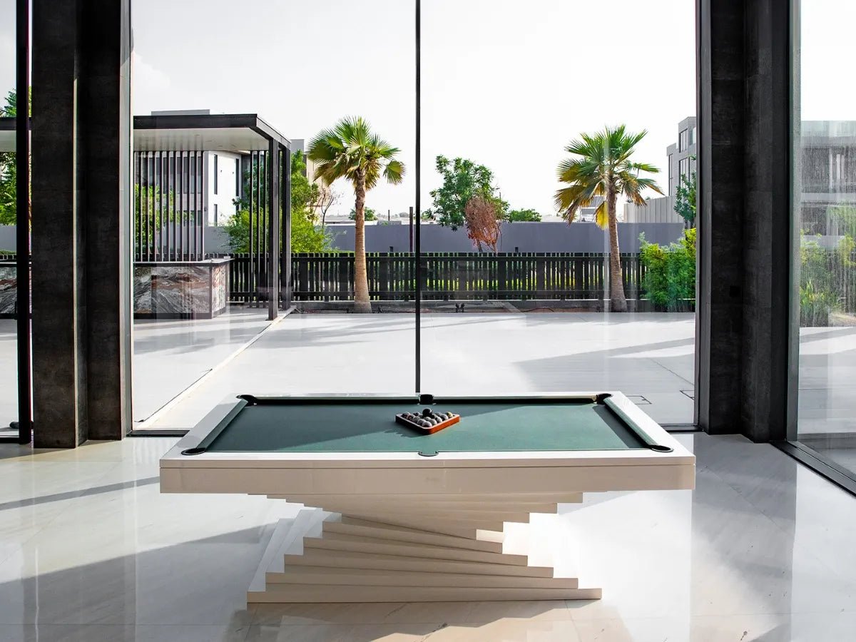 White Billiards Neavio table detail