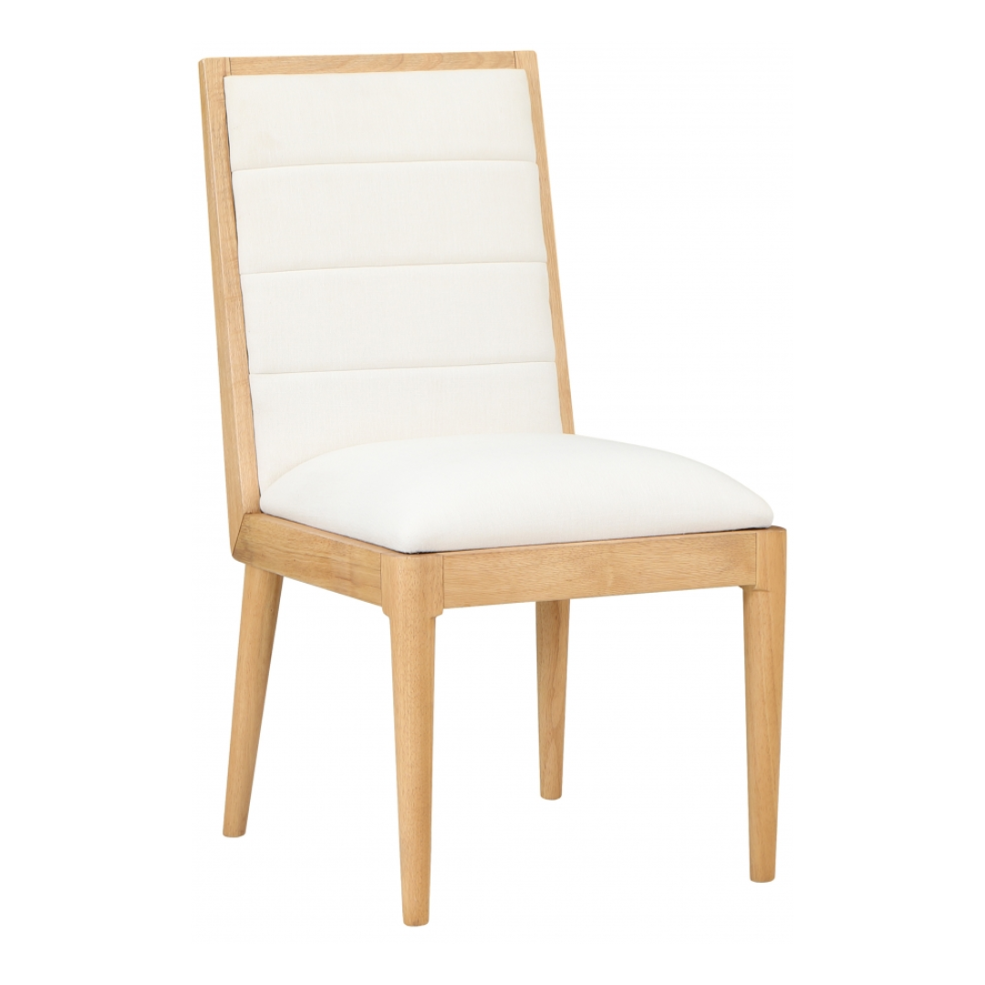 Bristol Cream Linen Textured Fabric Dining Chair