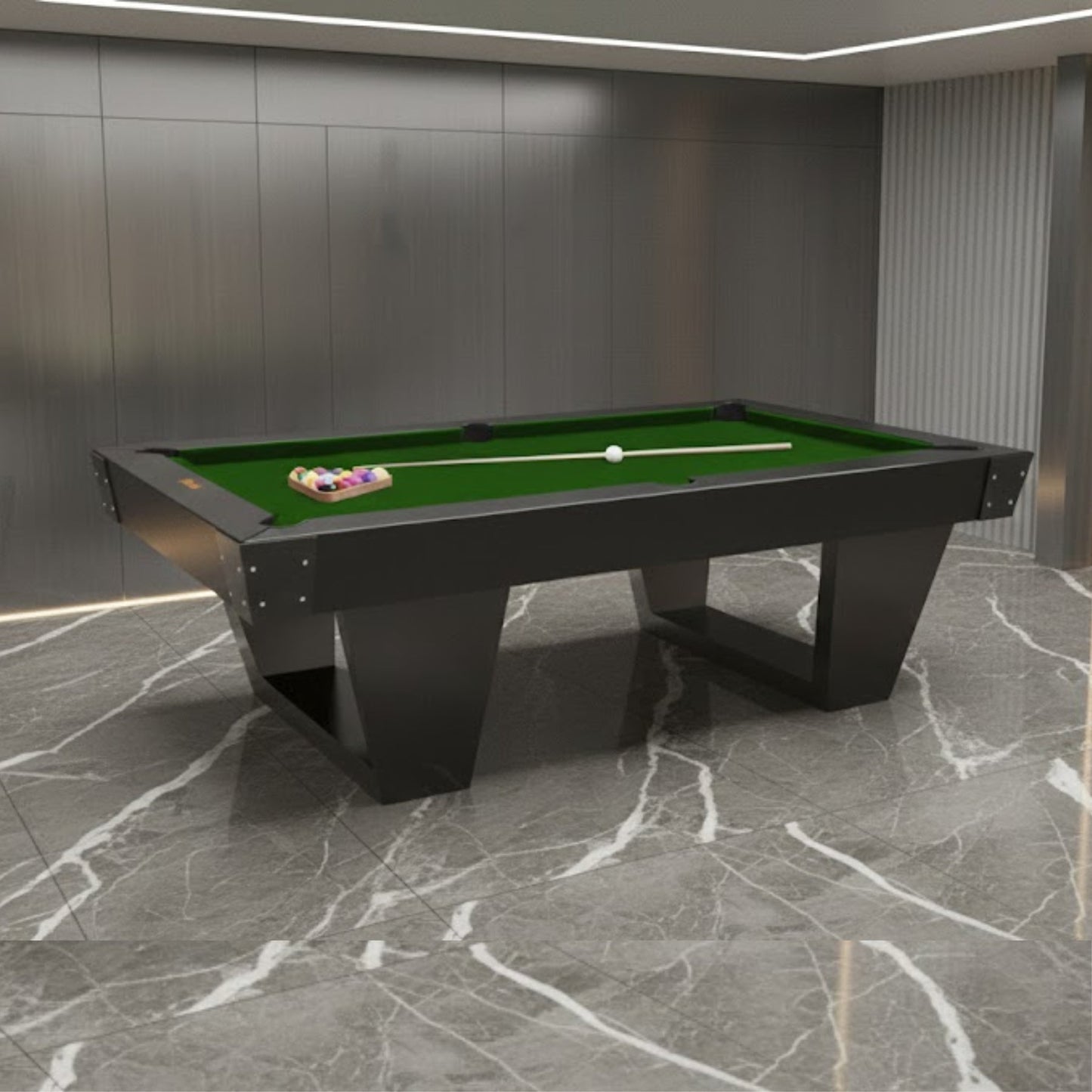Embargo Pool Table - Side View - Modern Luxury Billiard Table