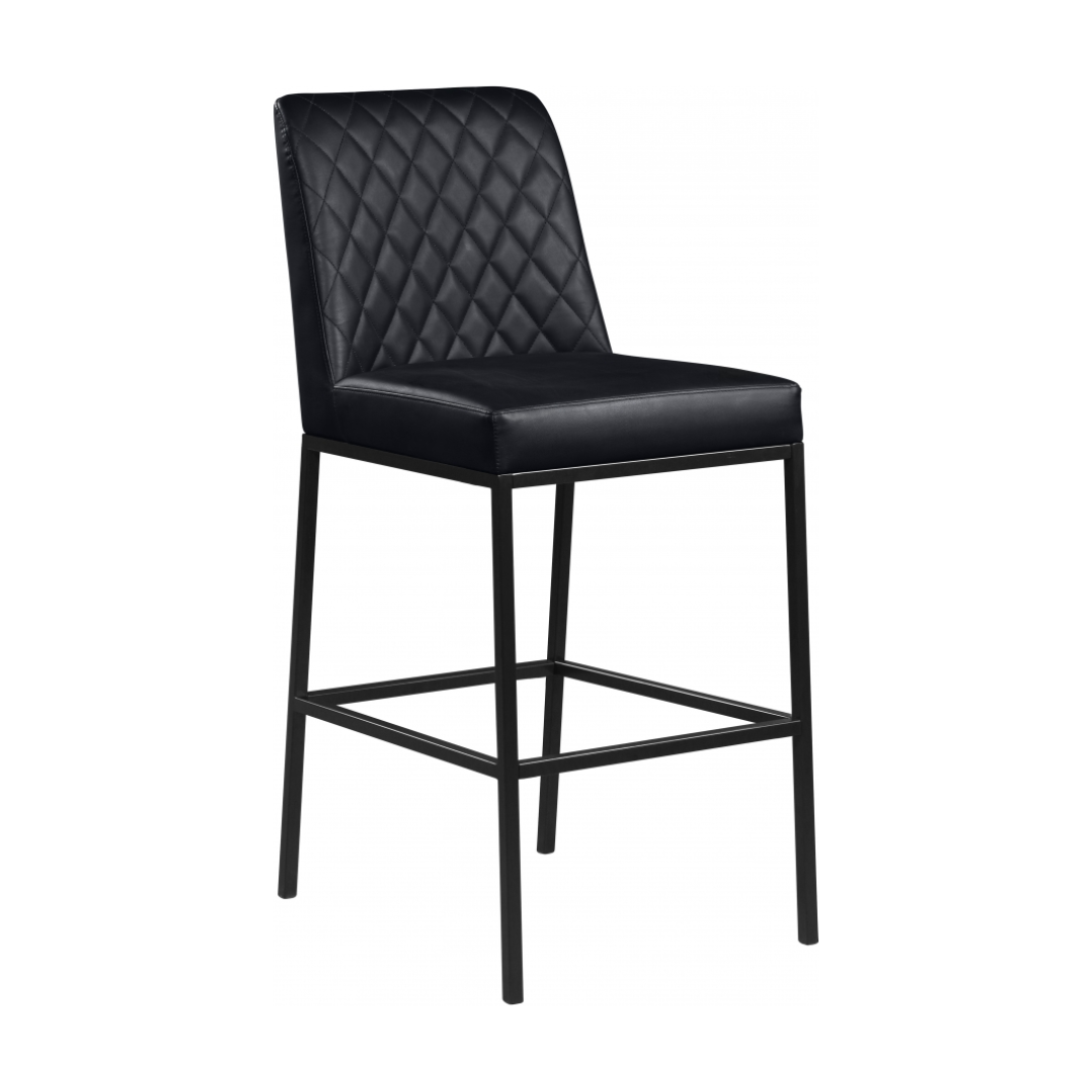 Bryce Black Vegan Leather Stool