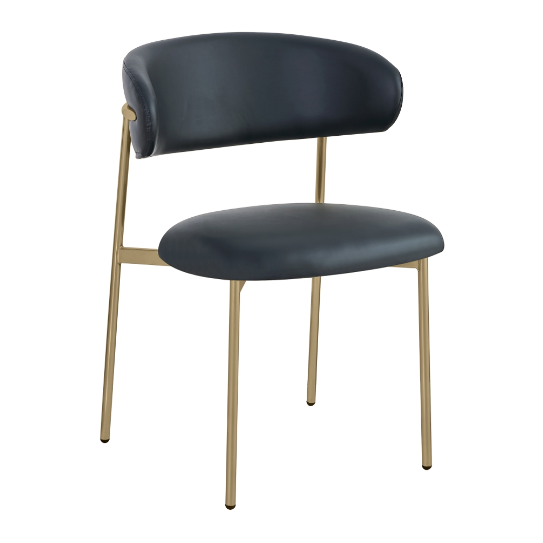 Lupita Black Vegan Leather Dining Chair