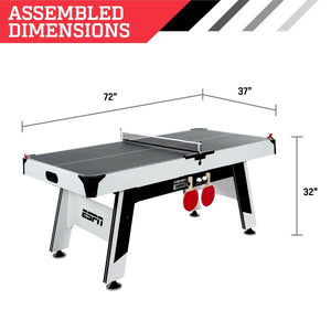 ESPN 72″ Air Powered Hockey with Table Tennis Conversion Top