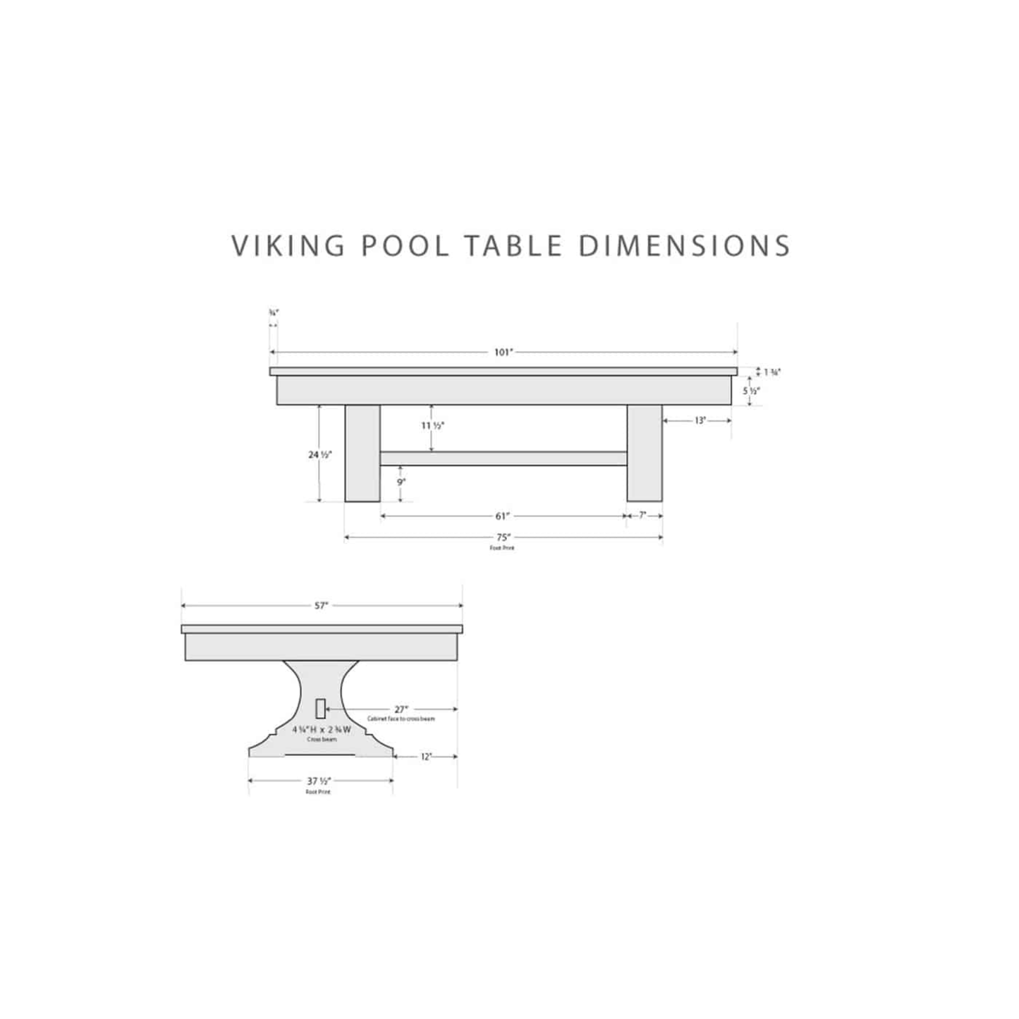 The Viking Rustic Wood Pool Table