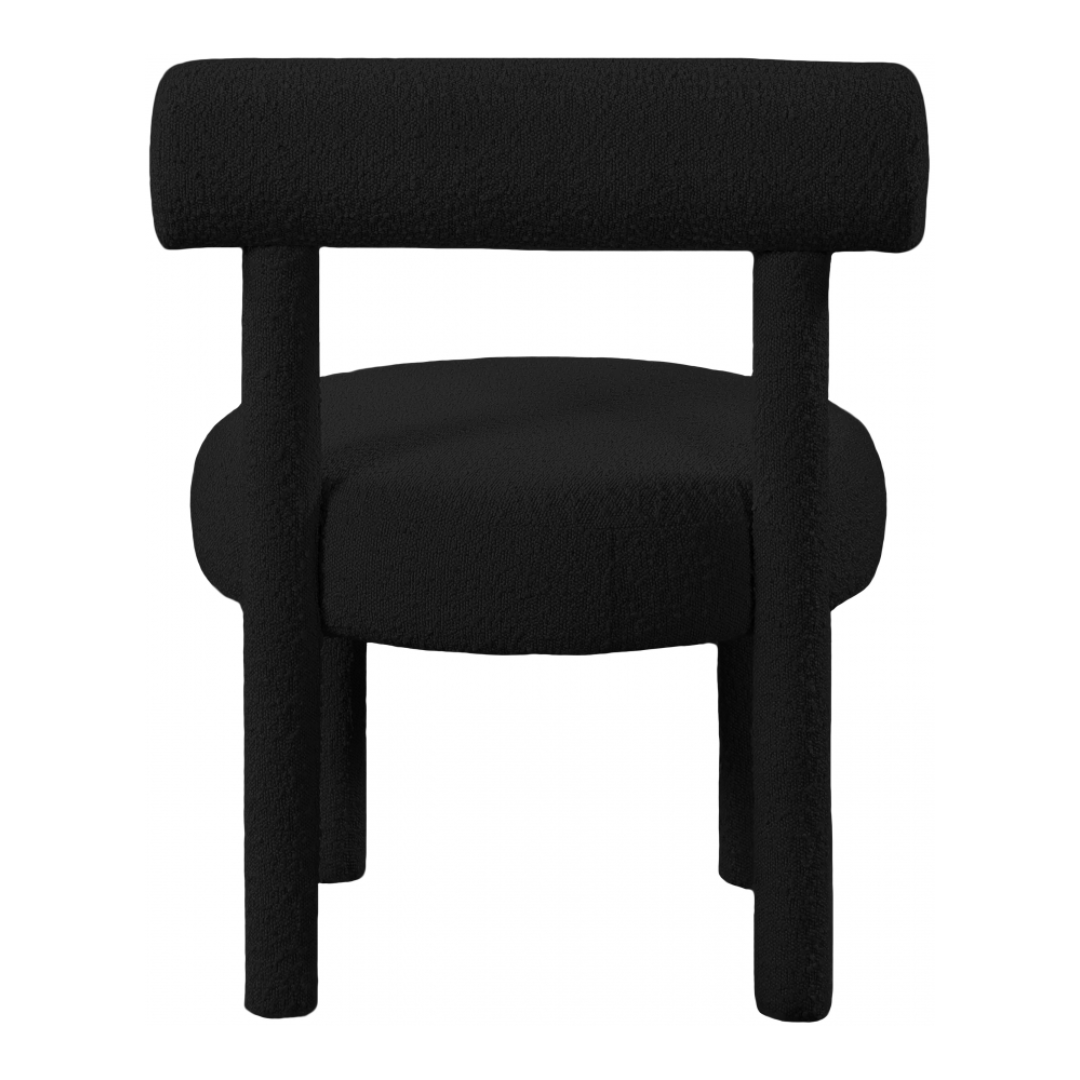 Parlor Black Boucle Fabric Accent Chair